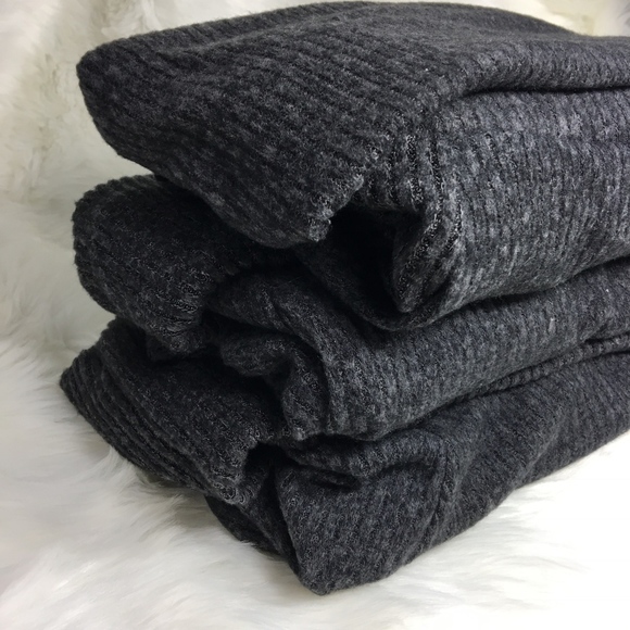 Off Shoulder Brushed Waffle Knit Sweater - Picture 2 of 4